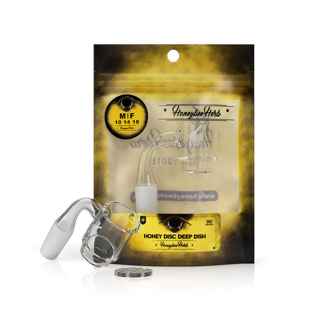HONEY DISC DEEP DISH QUARTZ BANGER - 90° DEGREE | YL - Image 2