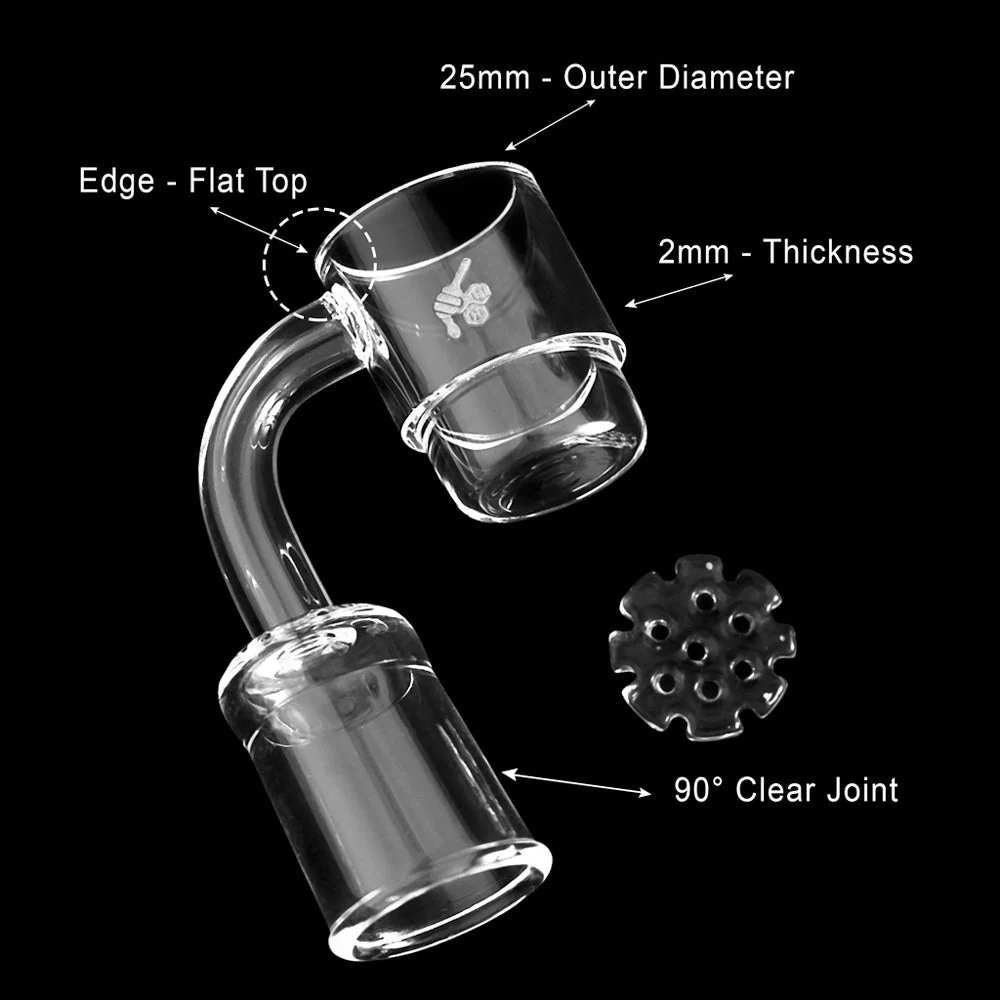 HONEY DISC DEEP DISH QUARTZ BANGER - 90° DEGREE | YL - Image 5