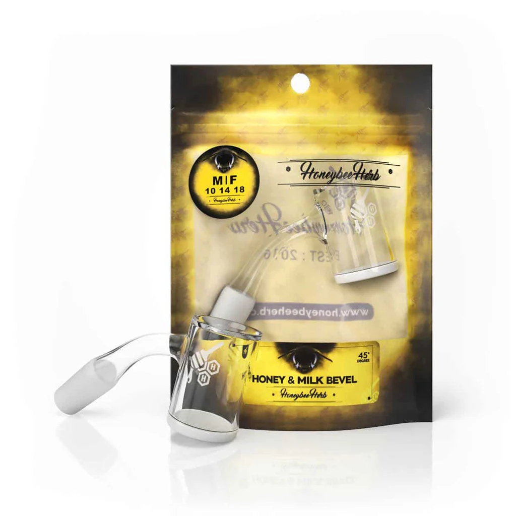 HONEY & MILK BEVEL QUARTZ BANGER - 45° DEGREE | YL - Image 2