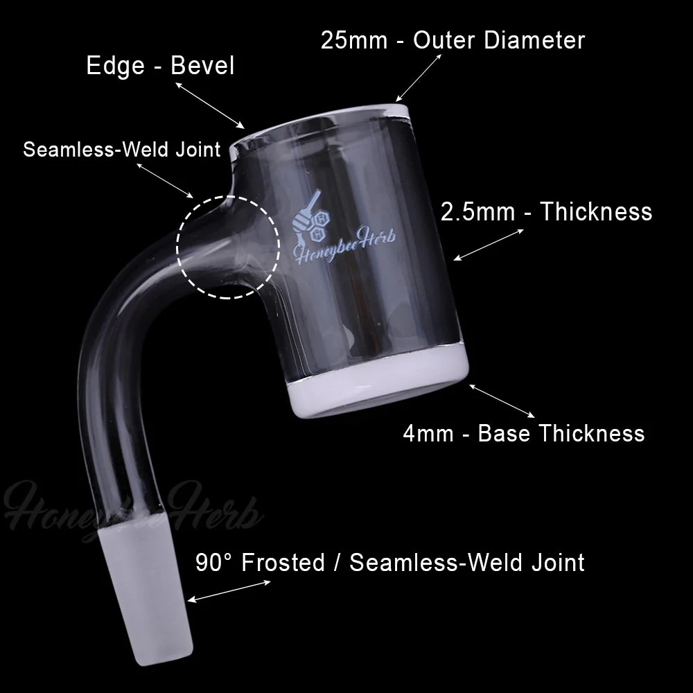 HONEY & MILK BEVEL QUARTZ BANGER- 90° DEGREE | BL - Image 6