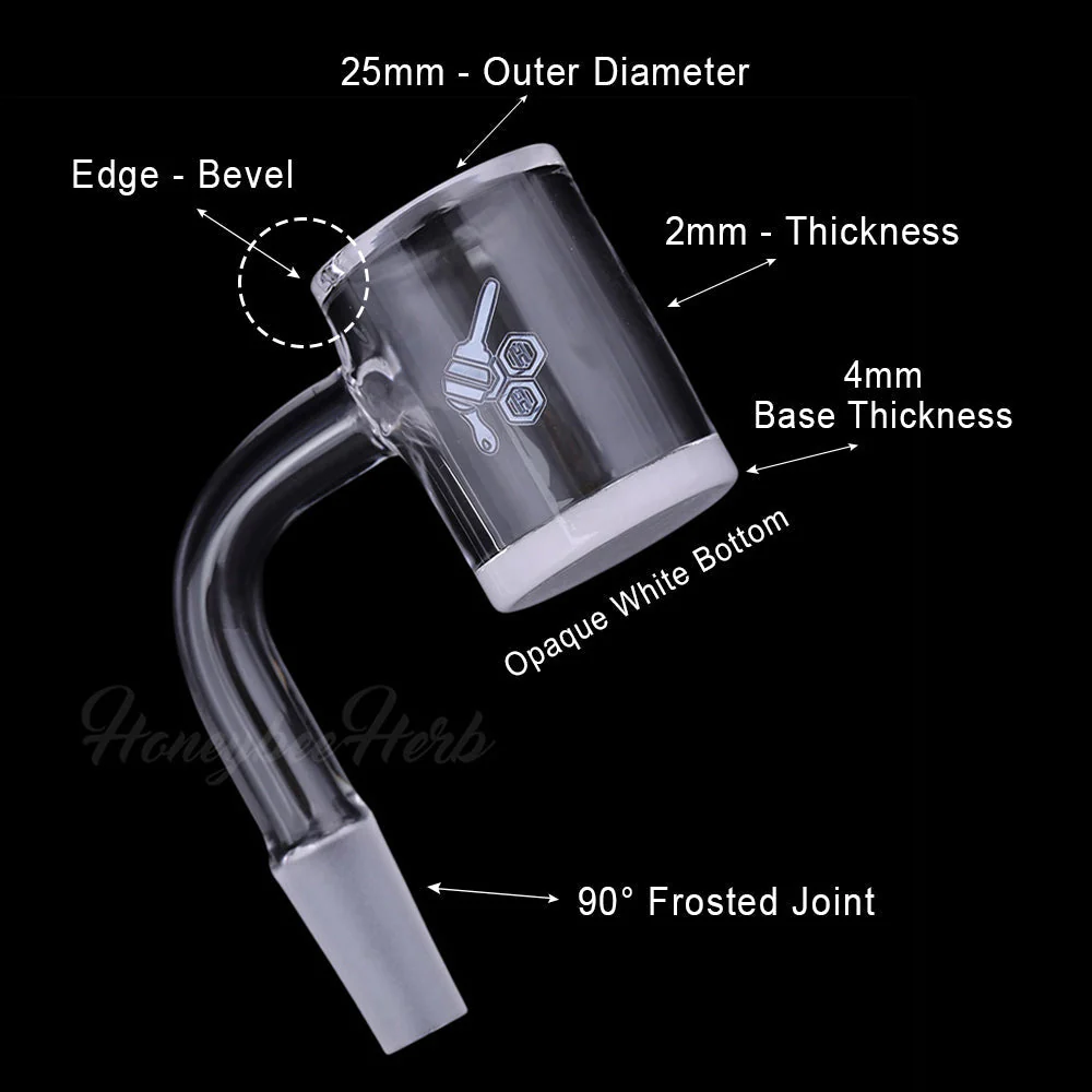 HONEY & MILK BEVEL QUARTZ BANGER - 90° DEGREE | YL - Image 6