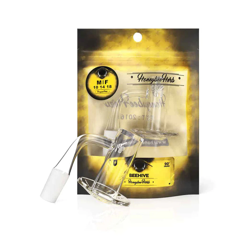Honeybee Herb Beehive Quartz Banger - 90° - Image 4
