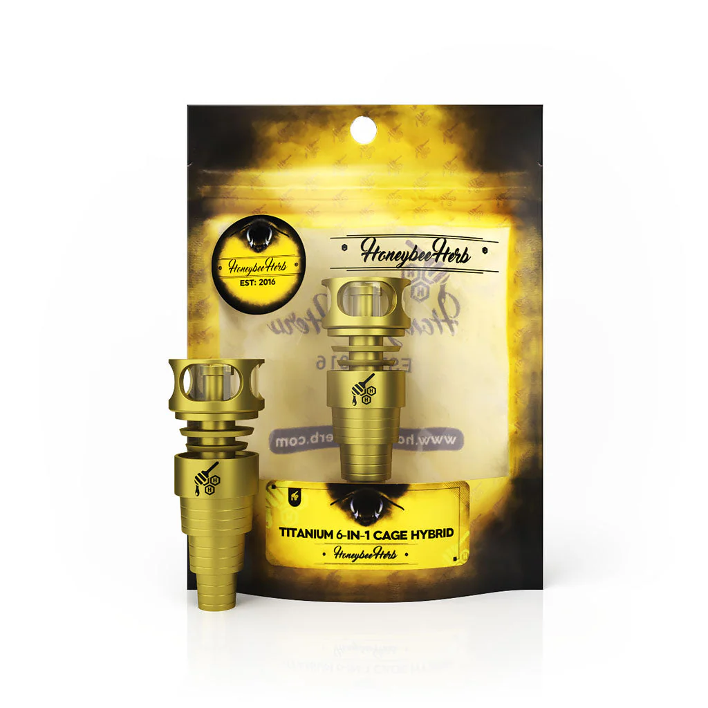 Honeybee Herb Titanium 6 IN 1 Cage Hybrid Dab Dab Nail - Image 16