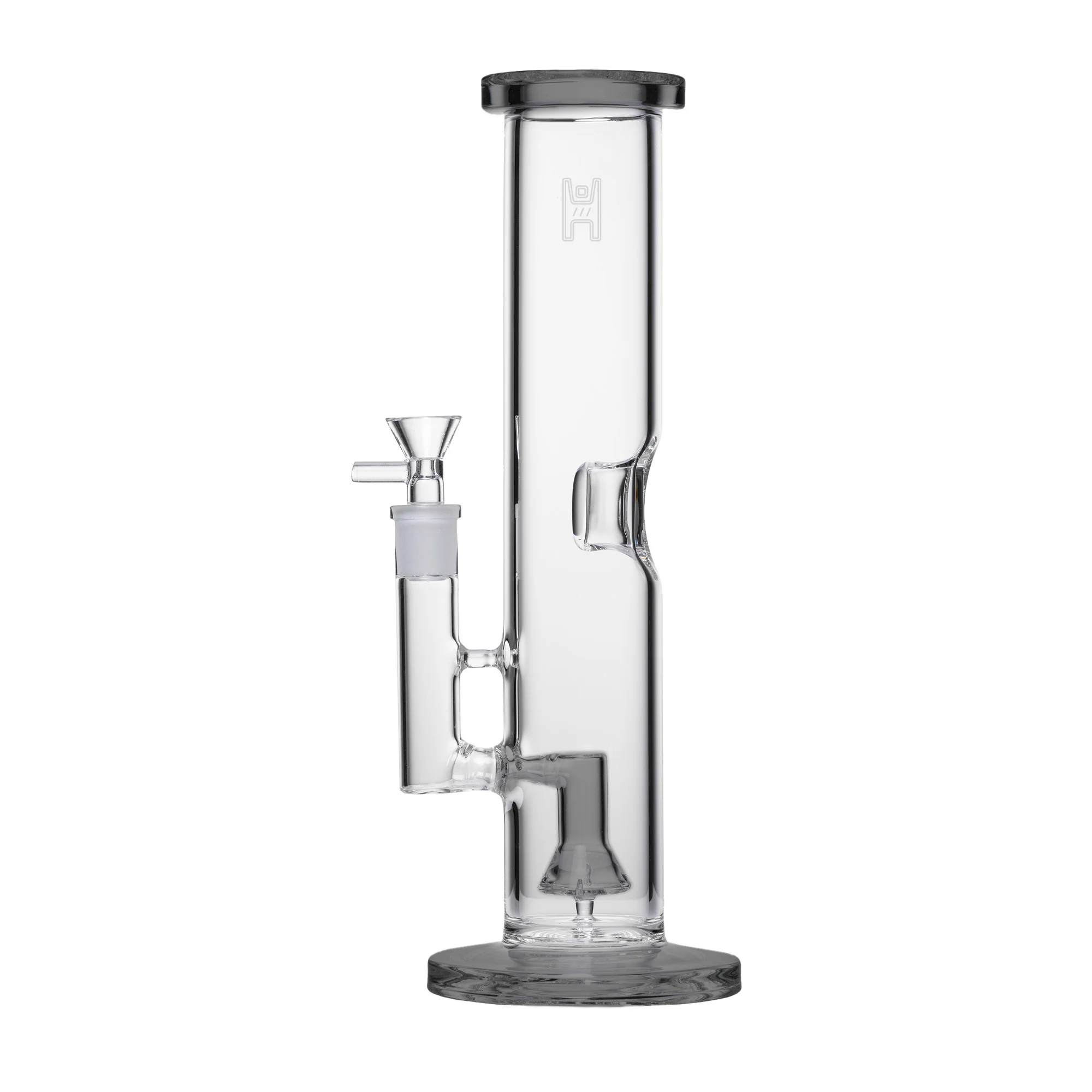 Human Grade 12" Straight Tube Water Pipe (Black Accents)