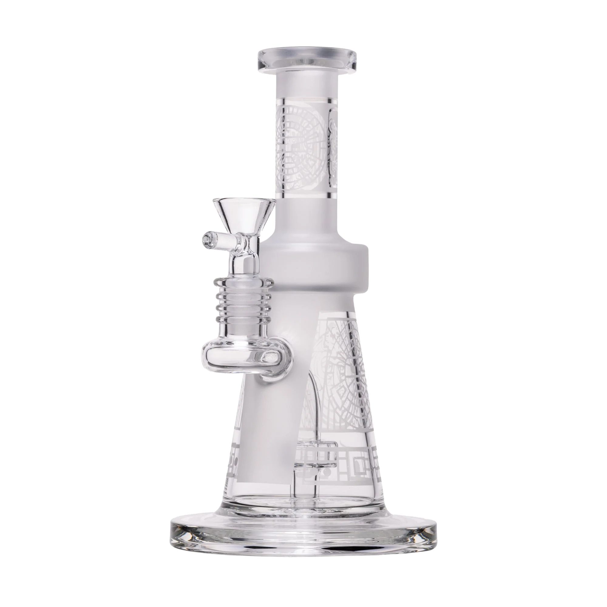 Human Grade Aztec (Sandblasted) Glass Water Pipe - Image 8
