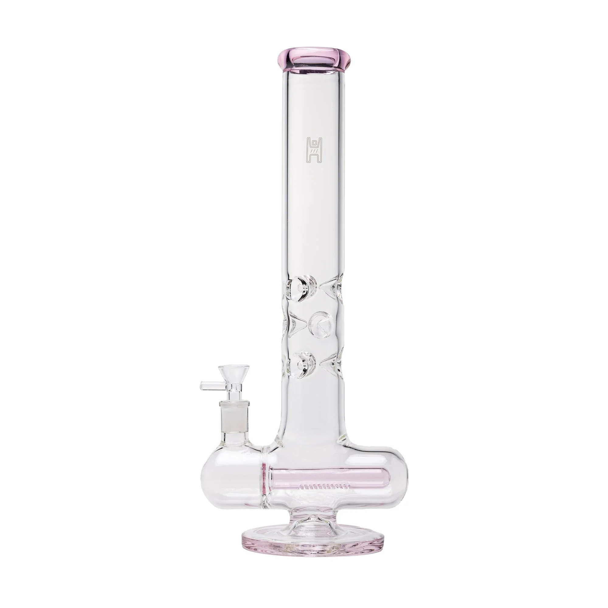 Human Grade Inline Tube Triple Ice Catch Glass Water Pipe - Image 3