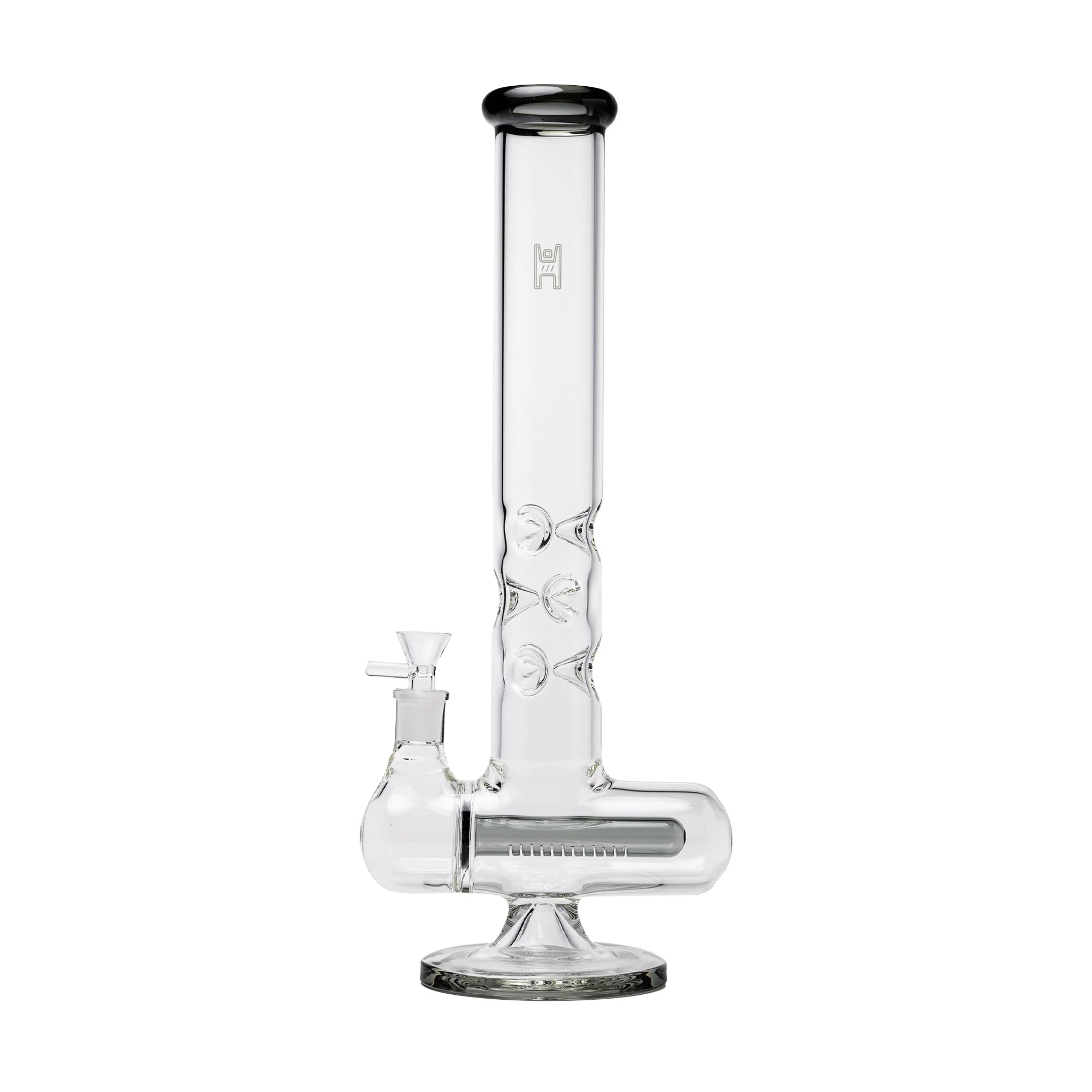 Human Grade Inline Tube Triple Ice Catch Glass Water Pipe - Image 5