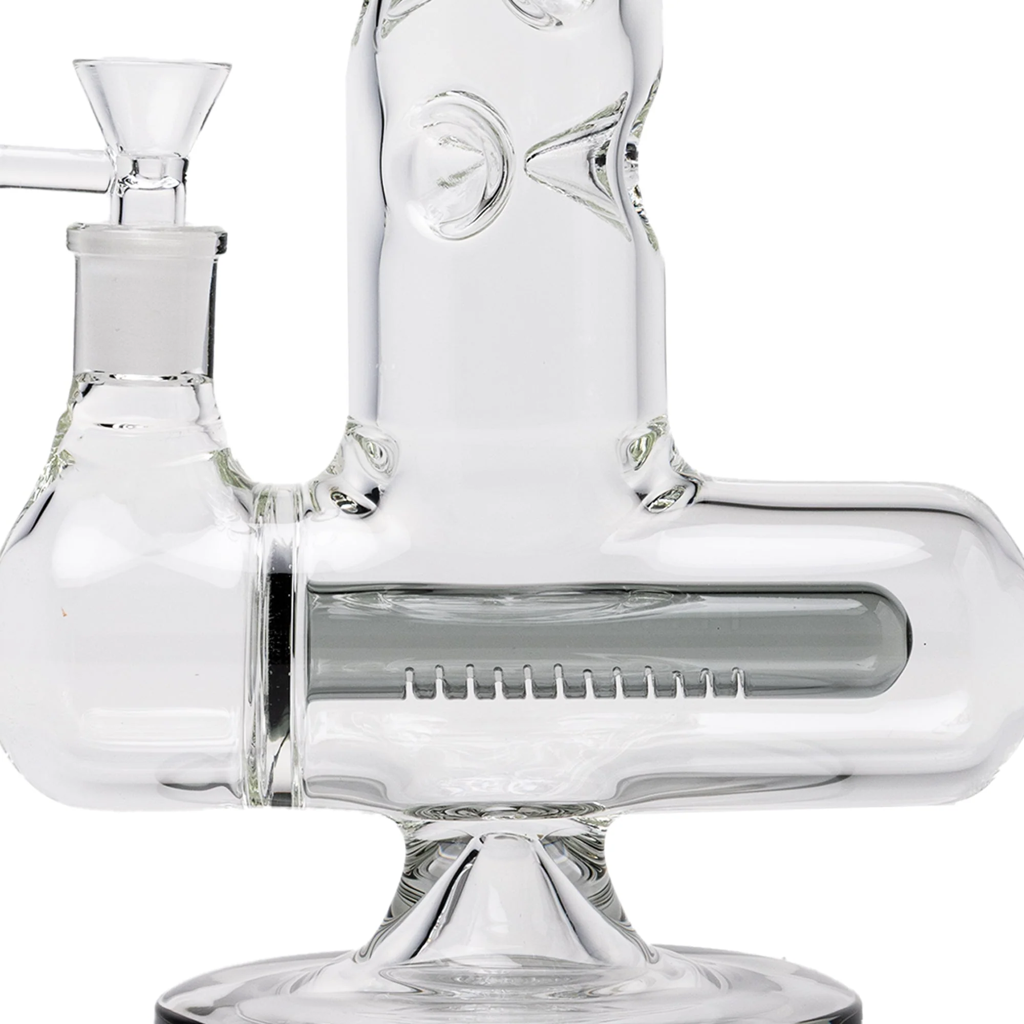 Human Grade Inline Tube Triple Ice Catch Glass Water Pipe - Image 6