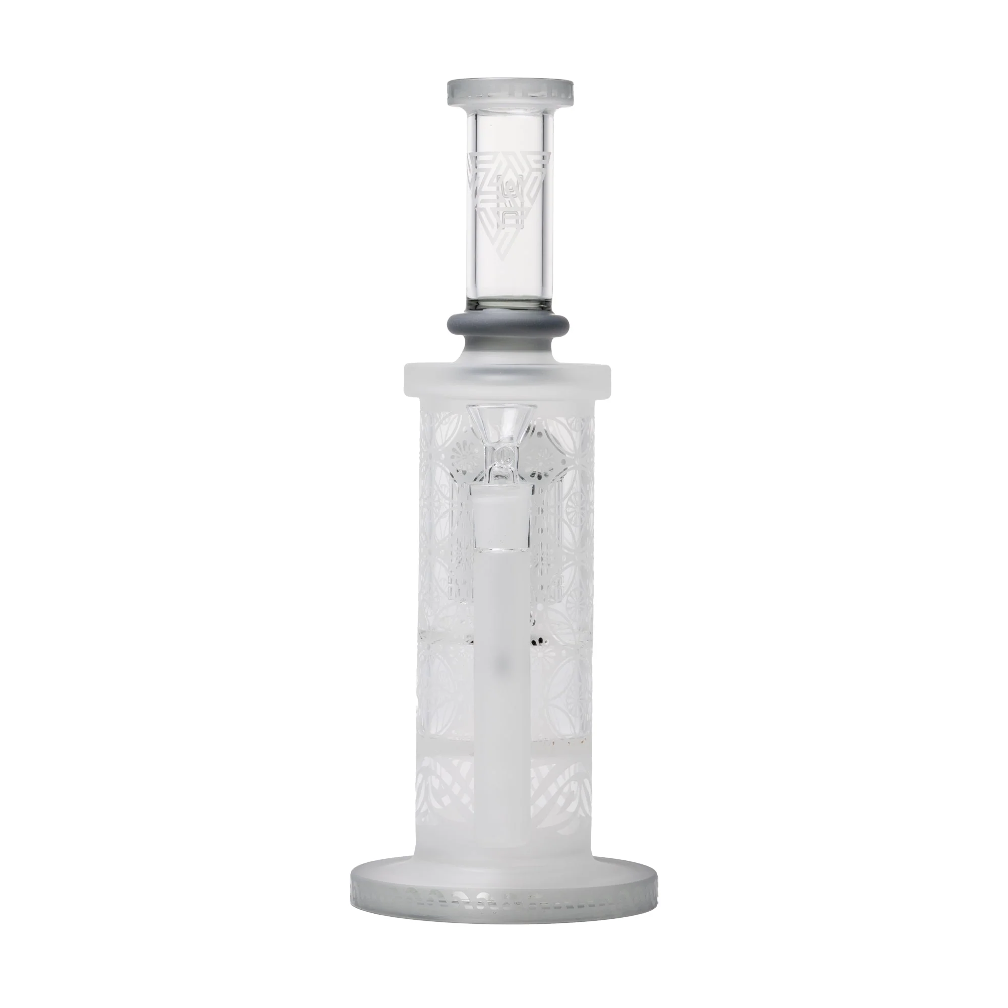 Human Grade Sacred Straight Sandblasted Glass Water Pipe - Image 10