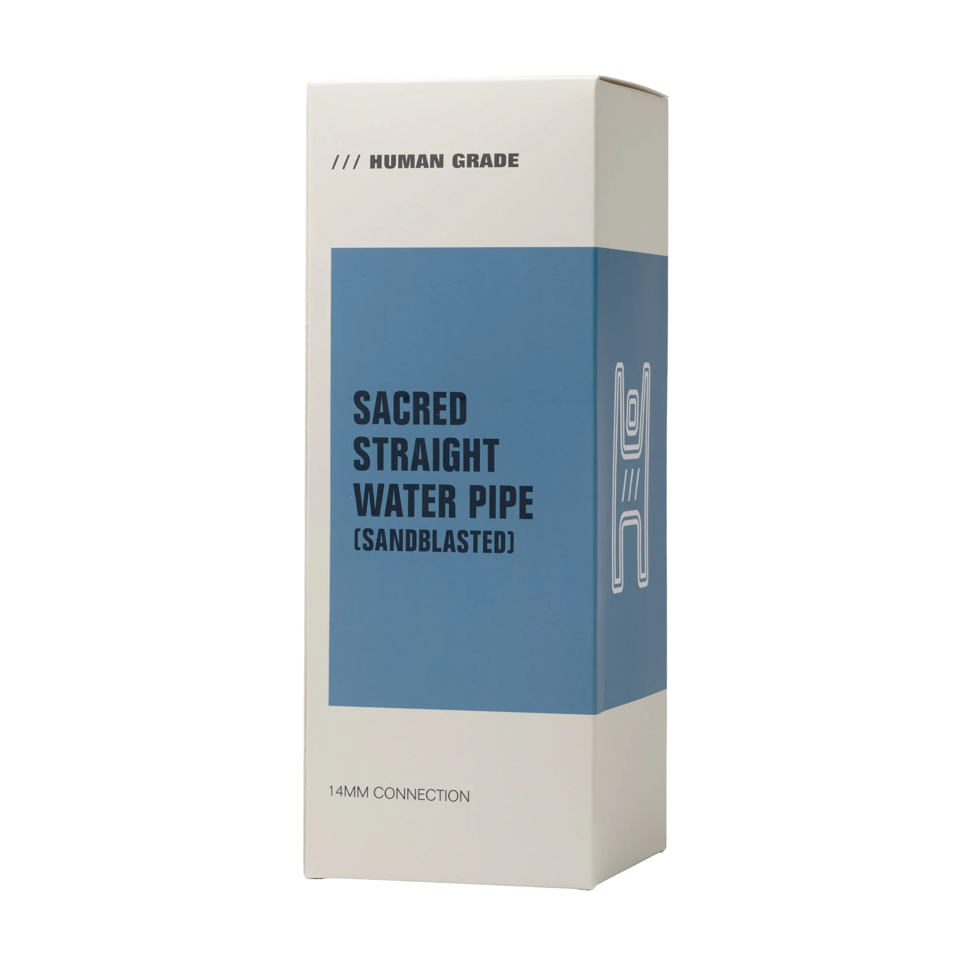 Human Grade Sacred Straight Sandblasted Glass Water Pipe - Image 12