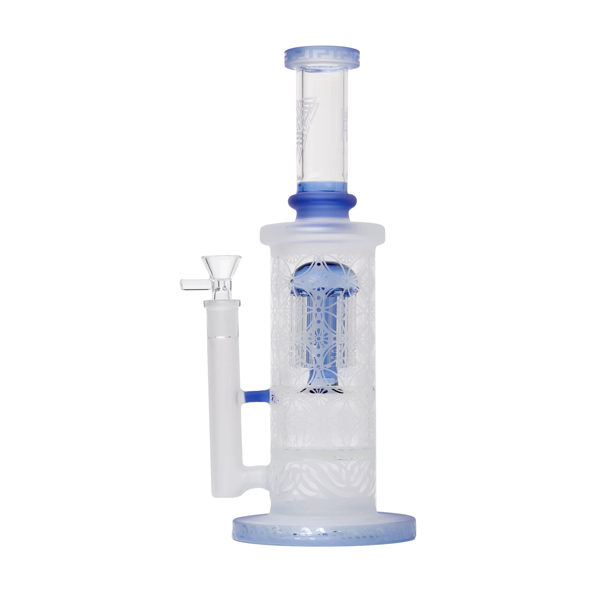 Human Grade Sacred Straight Sandblasted Glass Water Pipe - Image 3