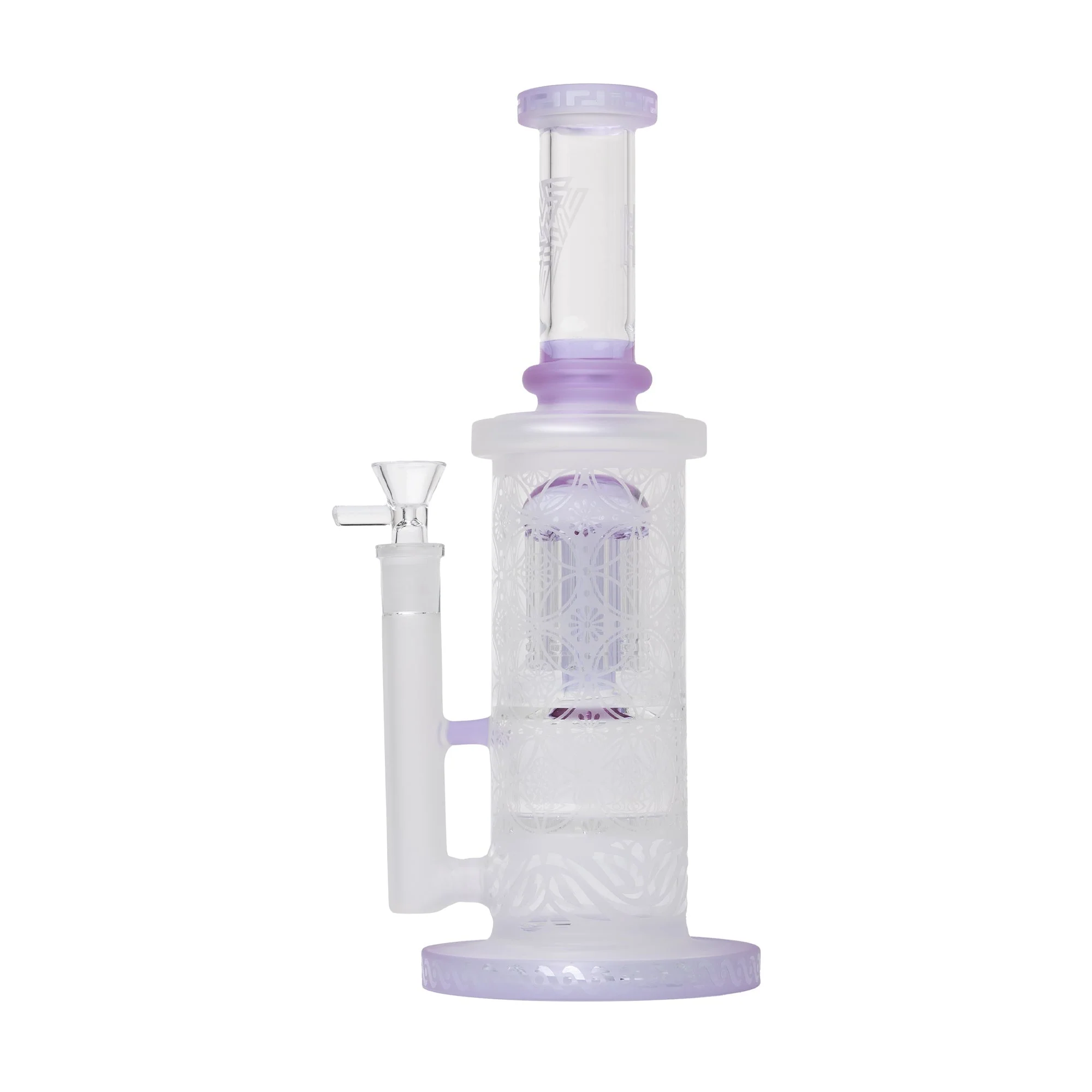Human Grade Sacred Straight Sandblasted Glass Water Pipe - Image 4
