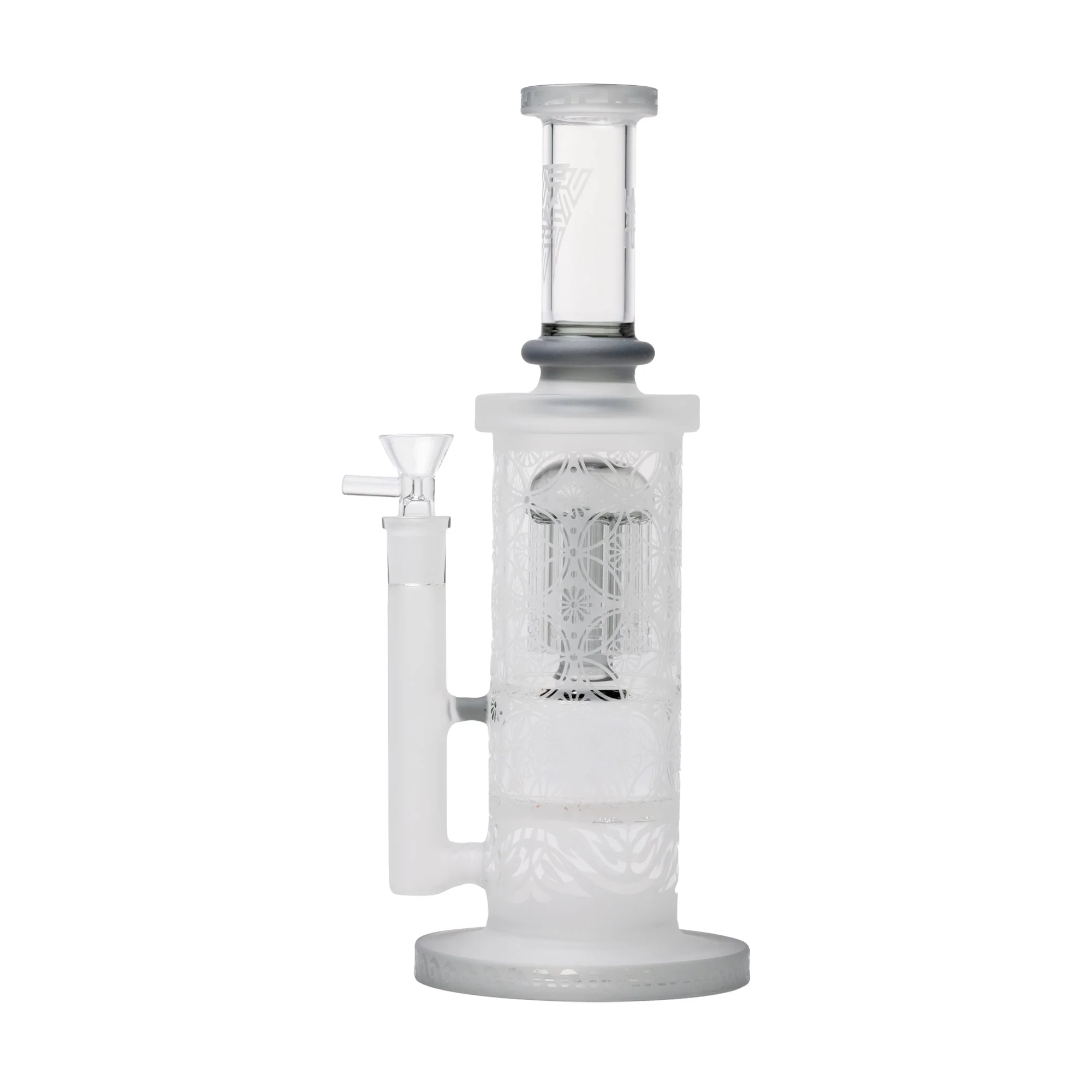 Human Grade Sacred Straight Sandblasted Glass Water Pipe - Image 5