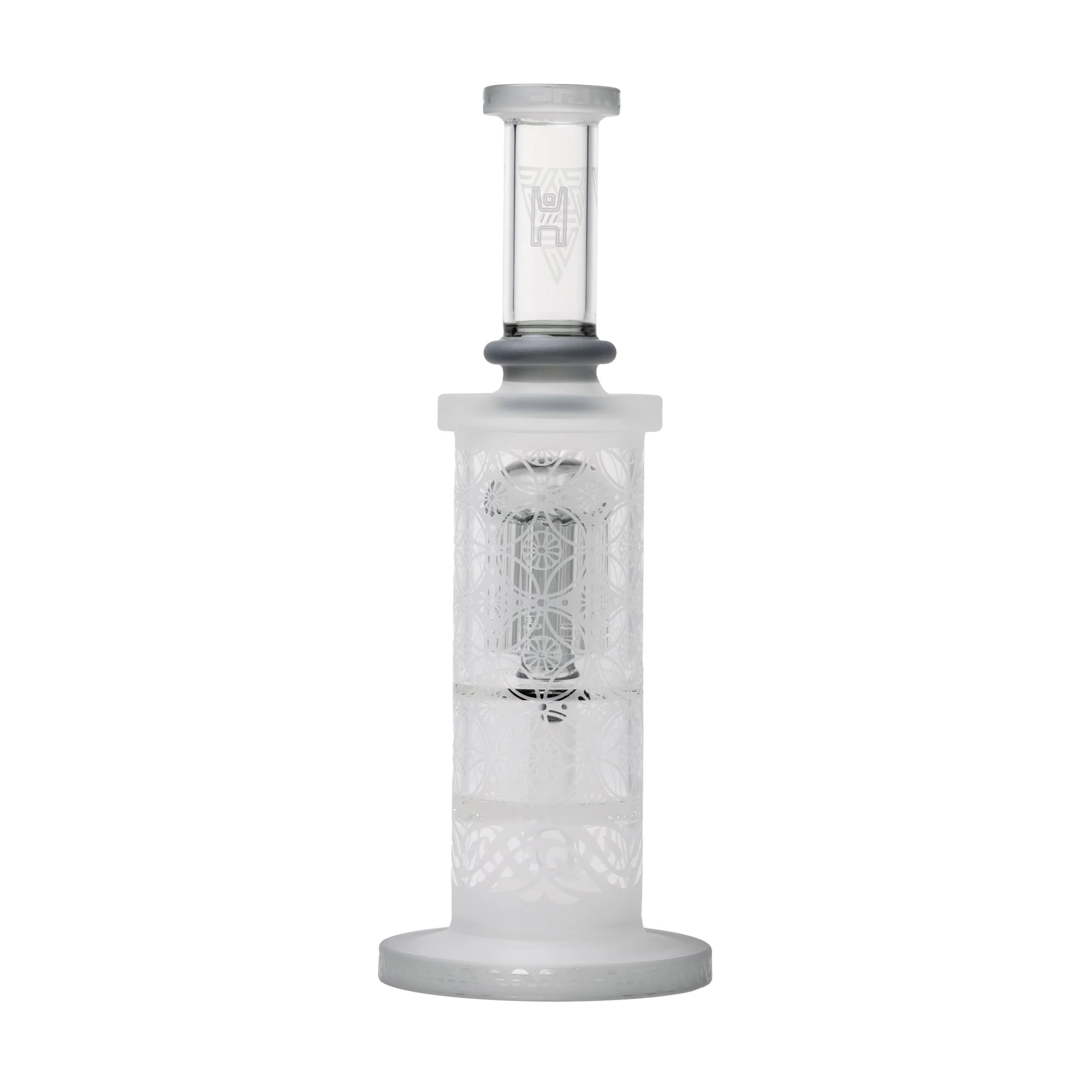 Human Grade Sacred Straight Sandblasted Glass Water Pipe - Image 6