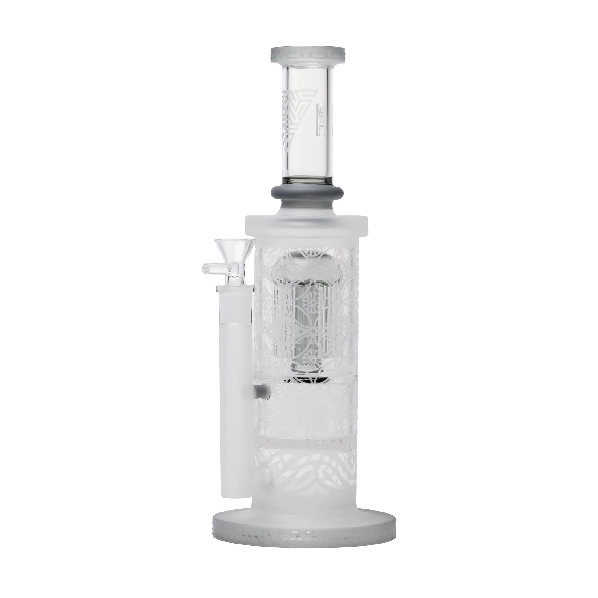 Human Grade Sacred Straight Sandblasted Glass Water Pipe - Image 9