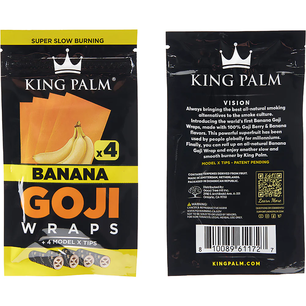King Palm Goji Berry Wrap (Banana) (60 Wraps) - Image 3