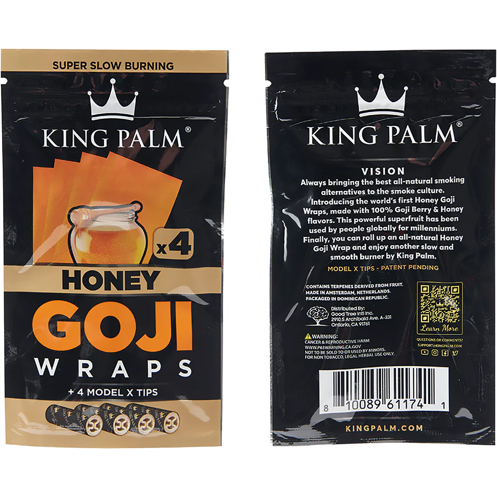 King Palm Goji Berry Wrap (Honey) (60 Wraps) - Image 3