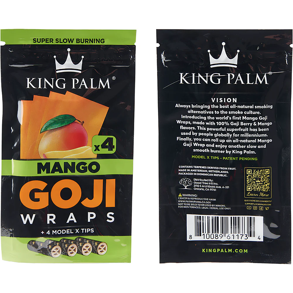 King Palm Goji Berry Wrap (Mango) (60 Wraps) - Image 3