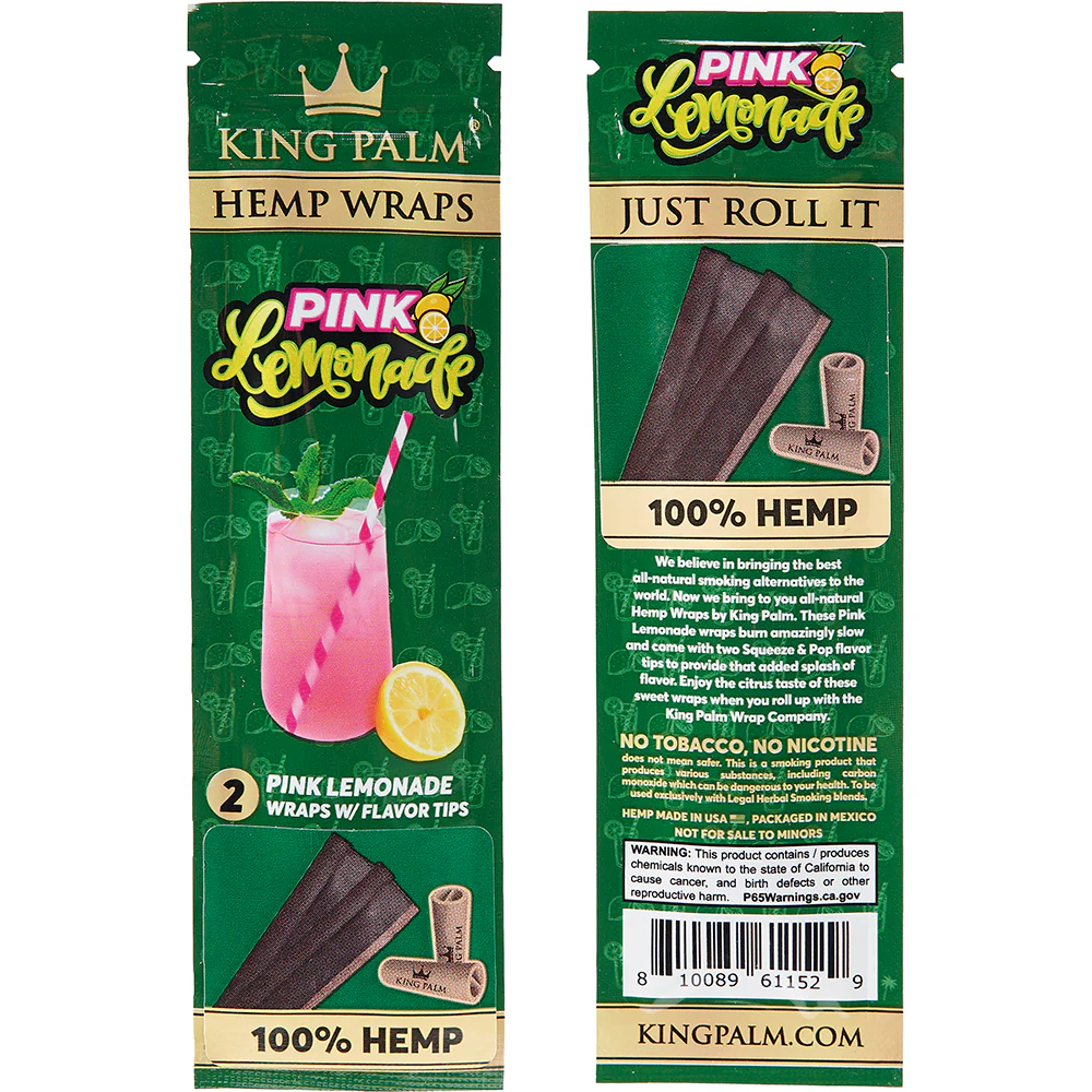 King Palm Hemp Wrap (Pink Lemonade) (30 Wraps) - Image 3