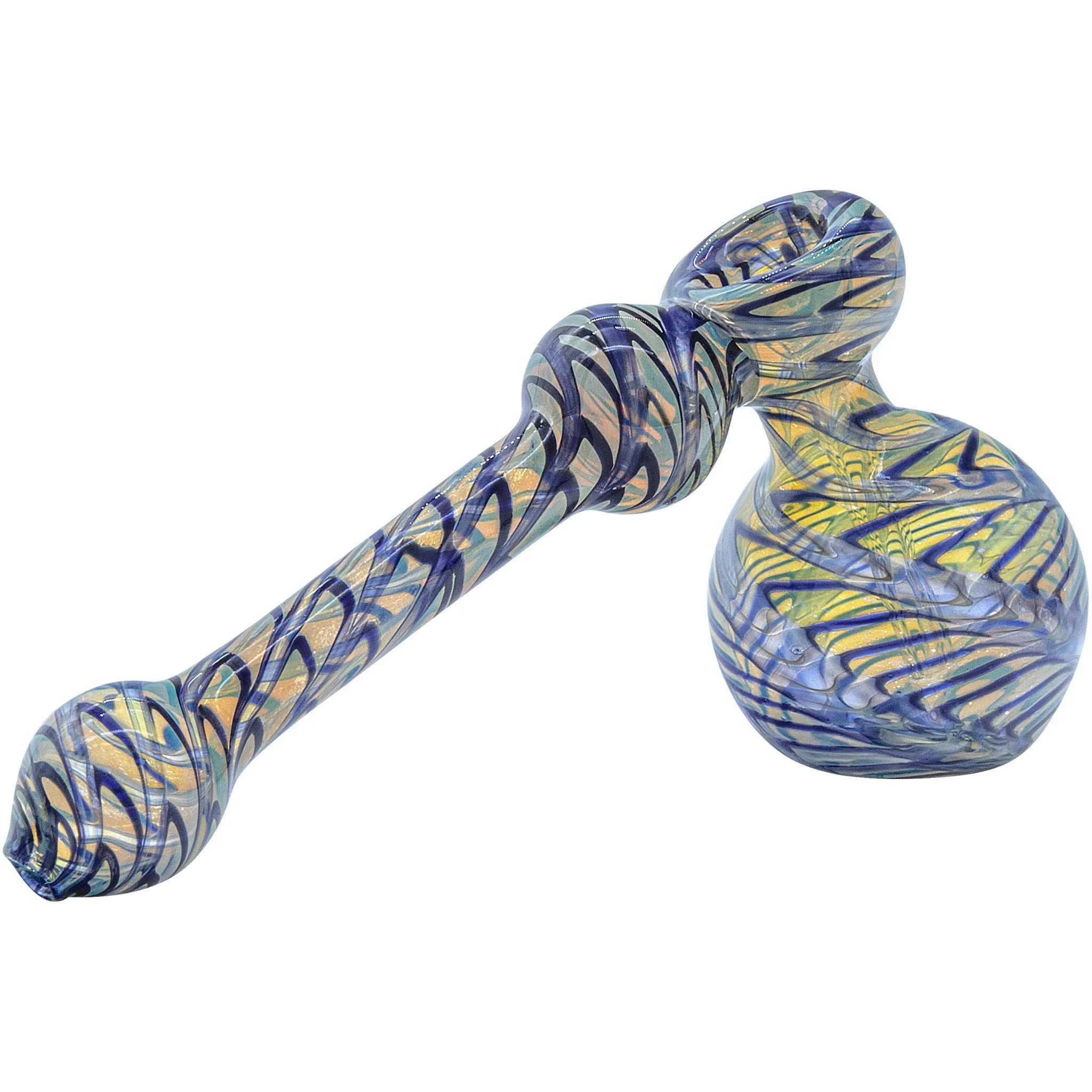 LA Pipes Full Rake Fumed Hammer Bubbler Pipe 6" - Image 9