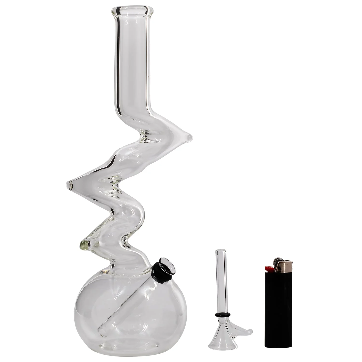 LA Pipes "Jacob's Ladder" Crystal Clear Zong Bong - Image 2