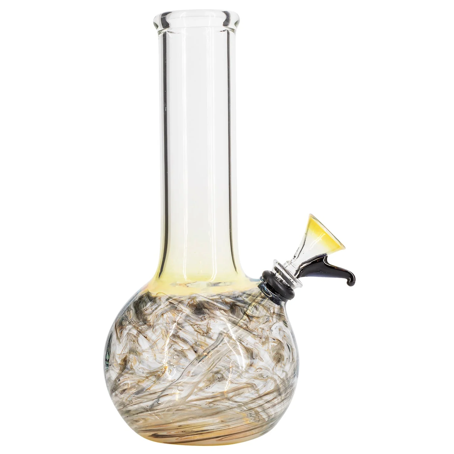 LA Pipes Raked Tiger Stripe Accented Beaker Bong 8" - Image 3