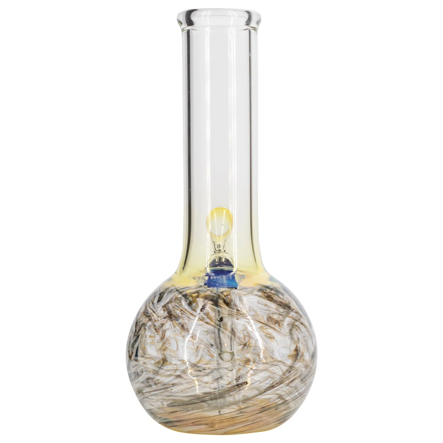 LA Pipes Raked Tiger Stripe Accented Beaker Bong 8" - Image 4