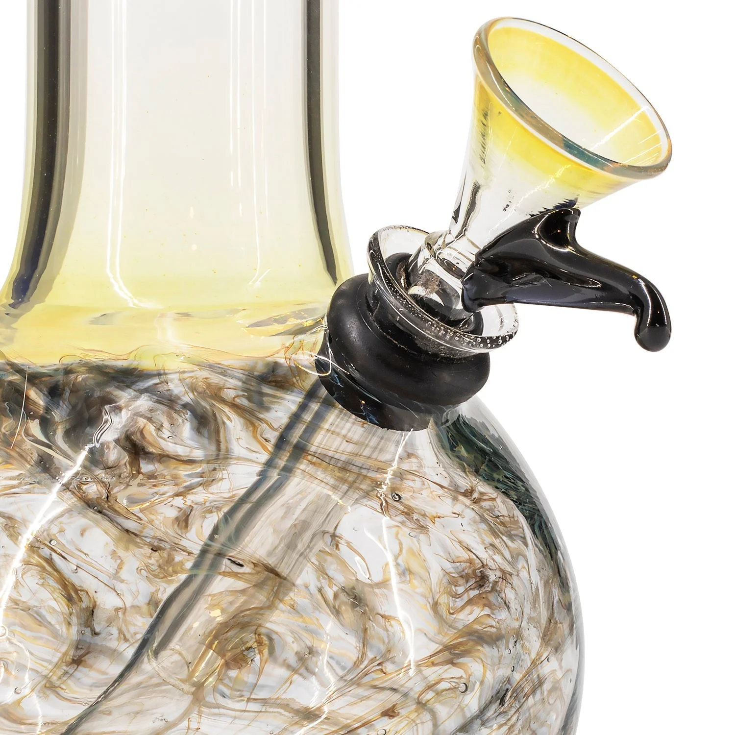 LA Pipes Raked Tiger Stripe Accented Beaker Bong 8" - Image 6