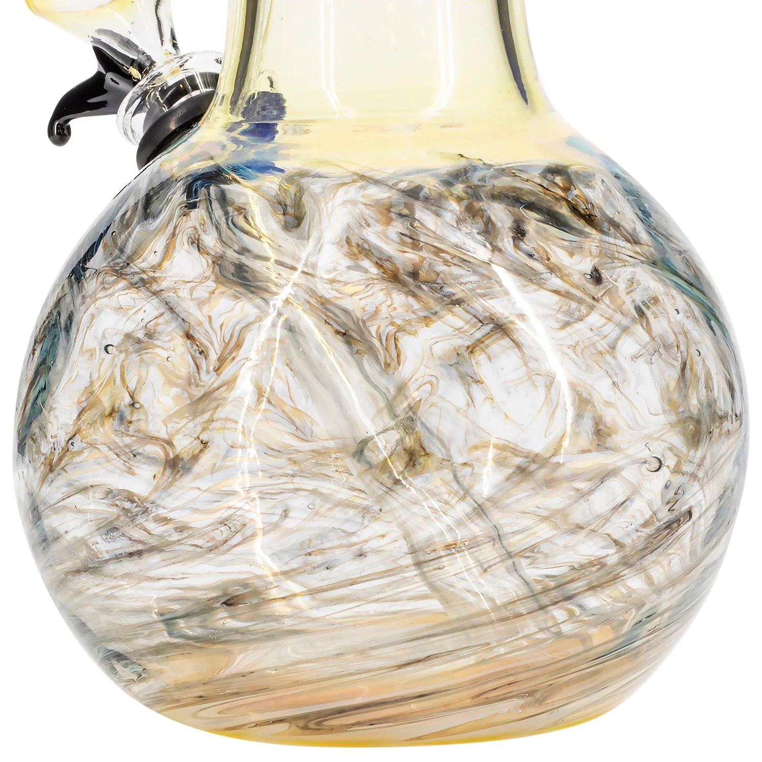 LA Pipes Raked Tiger Stripe Accented Beaker Bong 8" - Image 7