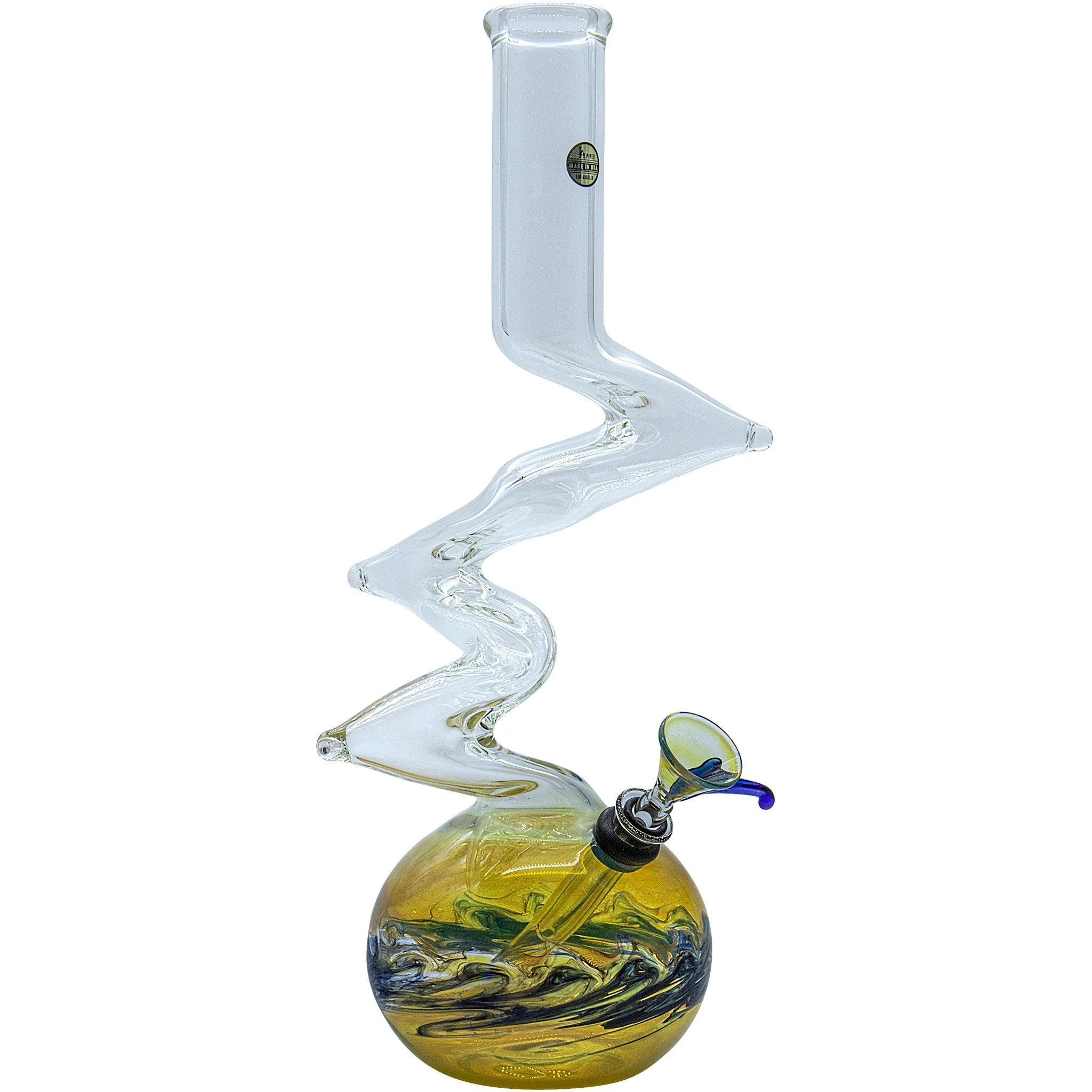 LA Pipes "Switchback" Bubble Base Bong - Image 9