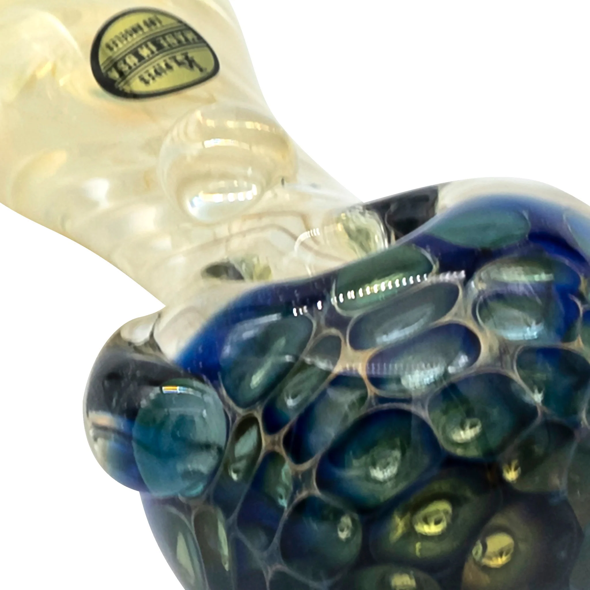 LA Pipes "The Hive" Honeycomb Color Changing Glass Pipe - Image 12