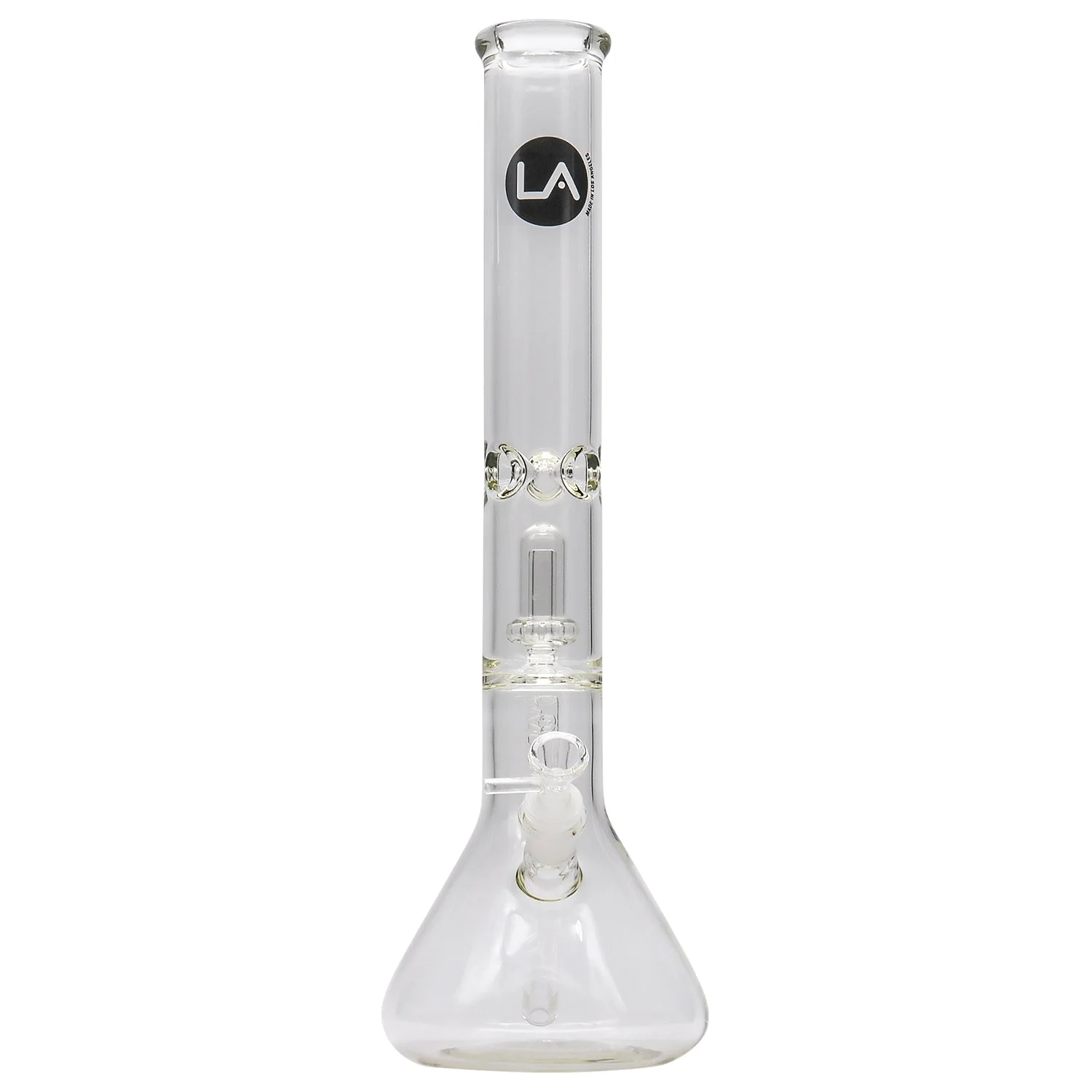 LA Pipes Thick Glass Beaker Showerhead Perc Bong - Image 6