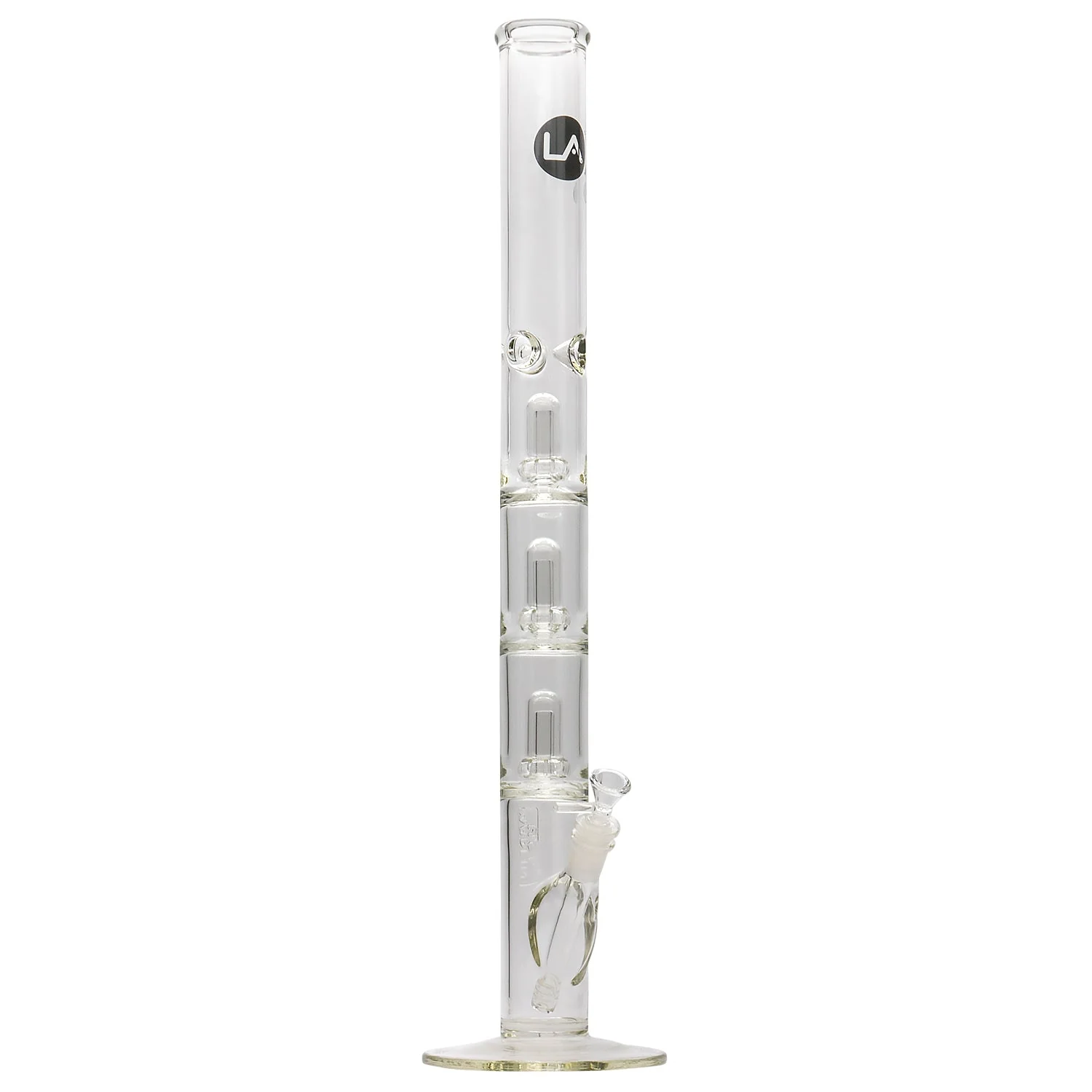 LA Pipes Thick Glass Straight Showerhead Perc Bong - Image 3