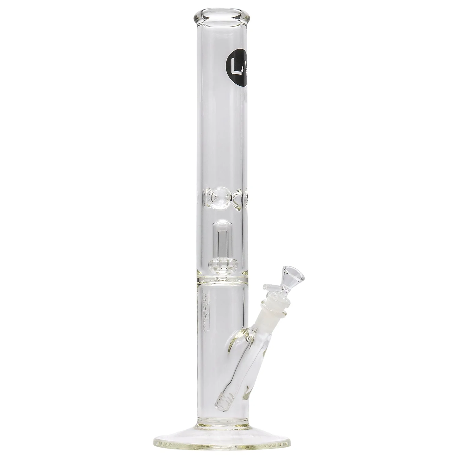 LA Pipes Thick Glass Straight Showerhead Perc Bong - Image 7