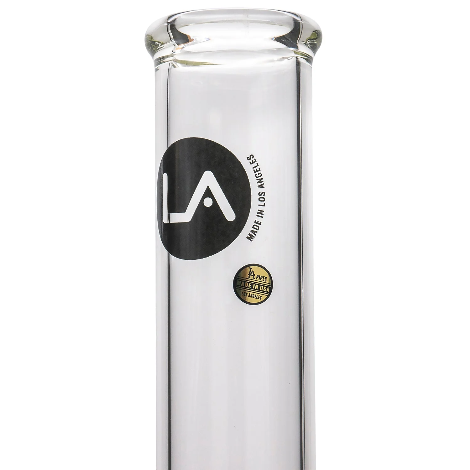 LA Pipes Thick Glass Straight Showerhead Perc Bong - Image 8
