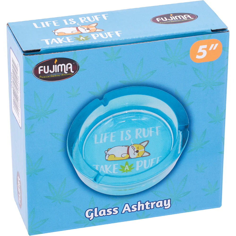 'Life is Ruff Take a Puff' Glass AshTray - Image 3