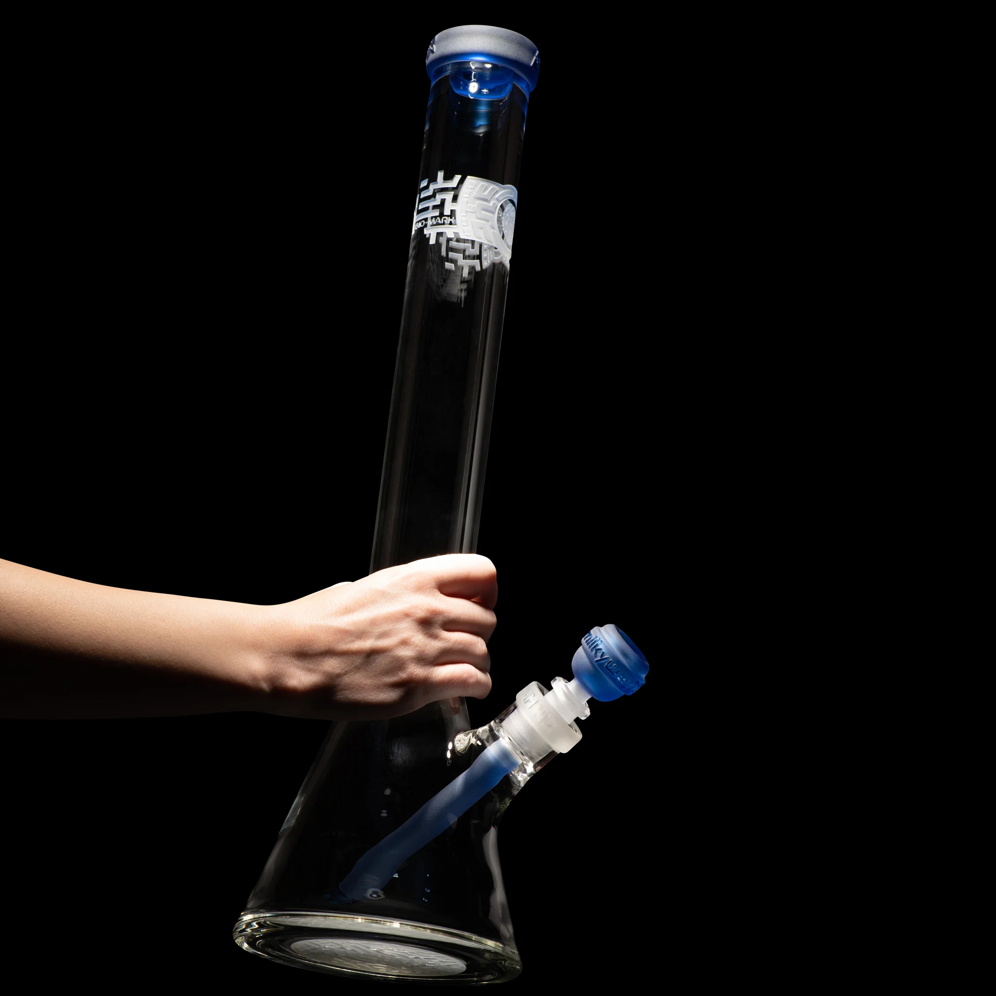 Milky Way Glass Bio-Mark Code 18″ Beaker Bong (Light Blue) - Image 3