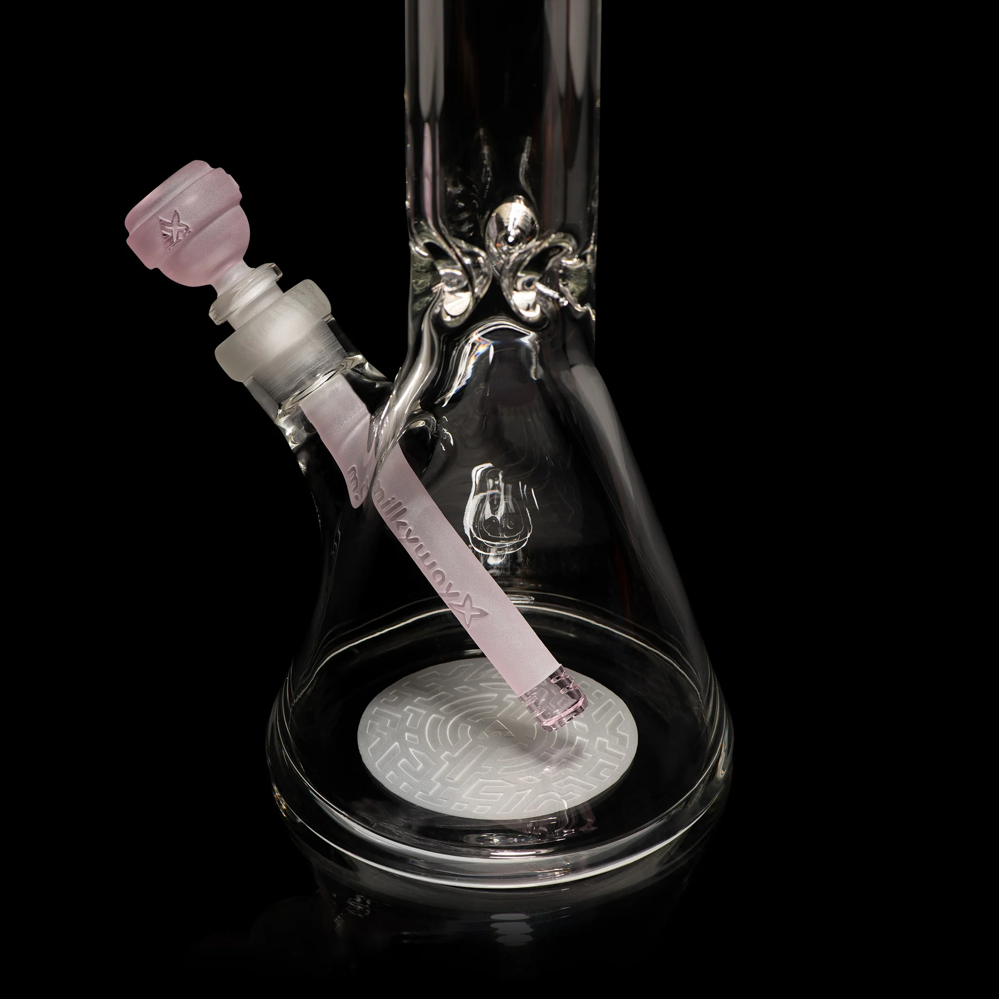 Milky Way Glass Bio-Mark Code 18″ Beaker Bong (Pink) - Image 4