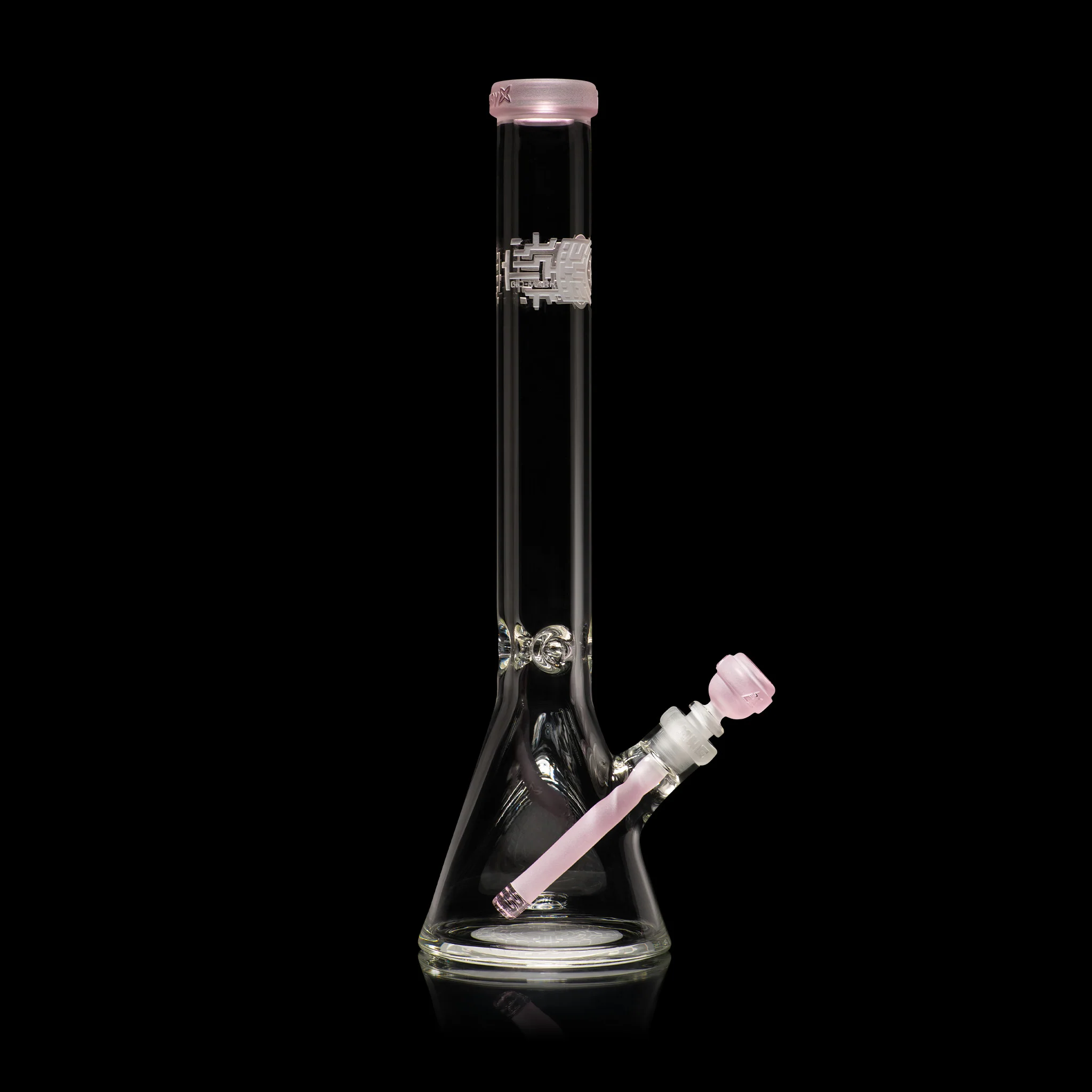 Milky Way Glass Bio-Mark Code 18″ Beaker Bong (Pink) - Image 5
