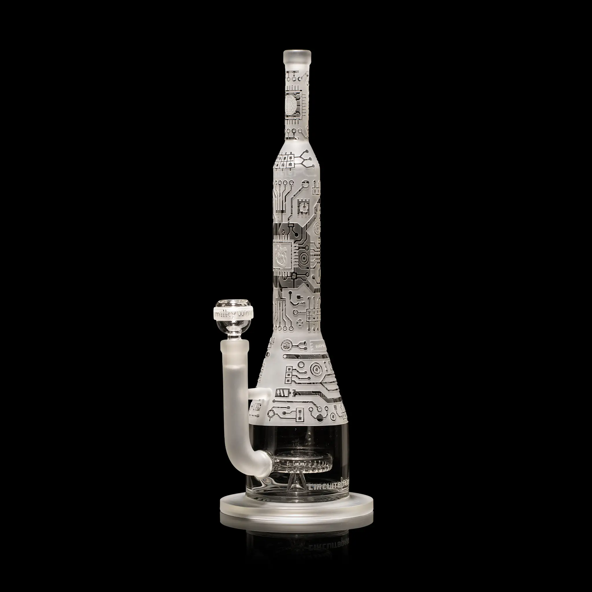 Milky Way Glass Circuitboard: I/O 16" Water Pipe (Clear)