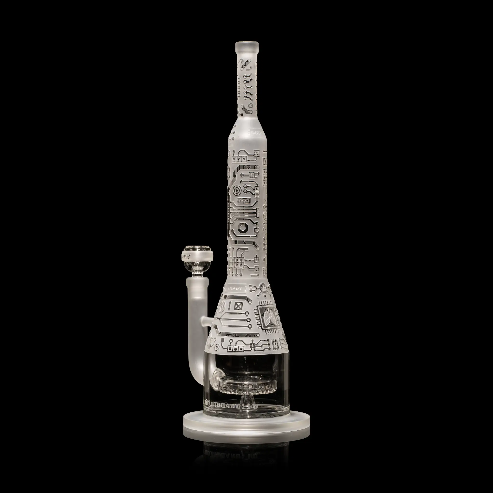 Milky Way Glass Circuitboard: I/O 16" Water Pipe (Clear) - Image 2