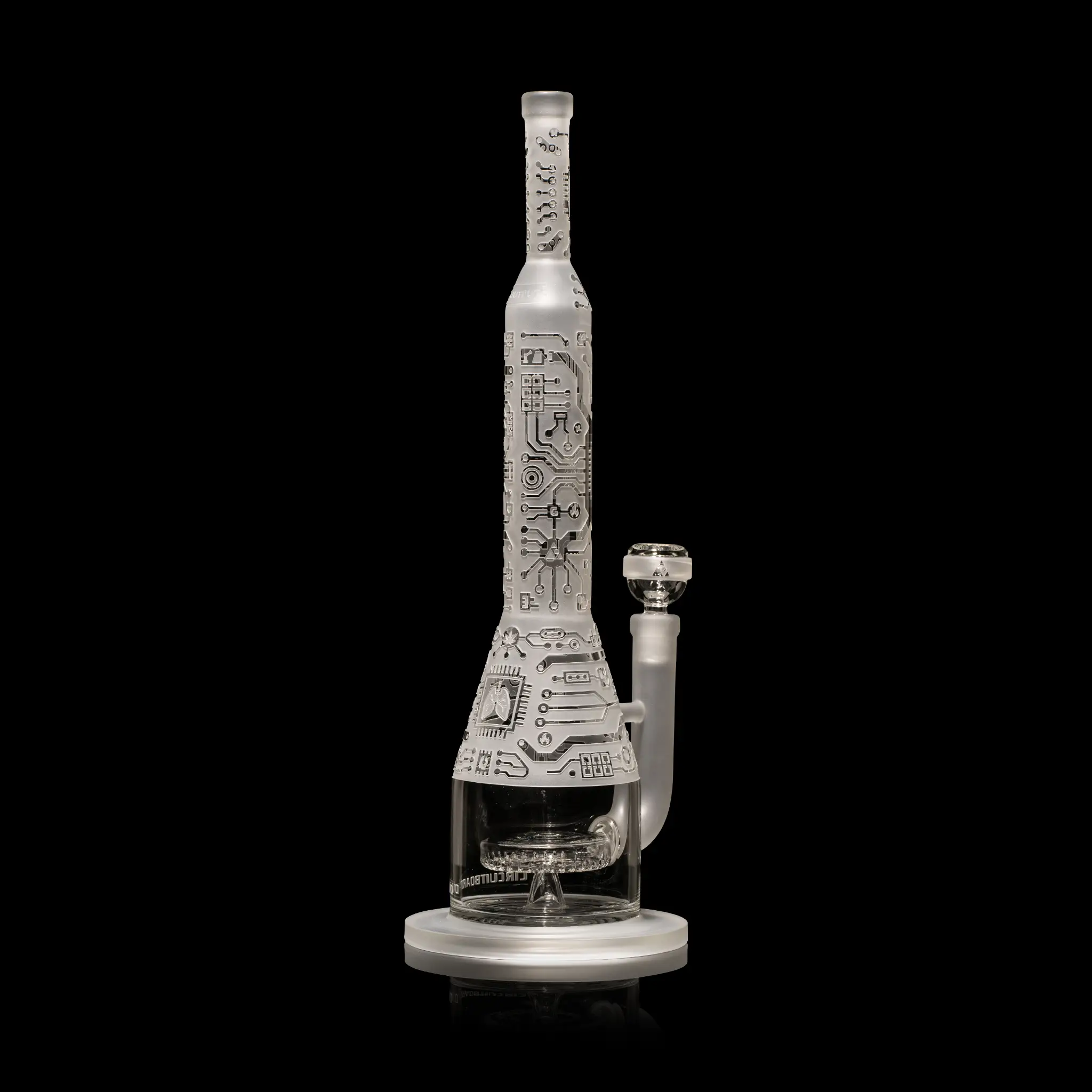 Milky Way Glass Circuitboard: I/O 16" Water Pipe (Clear) - Image 3