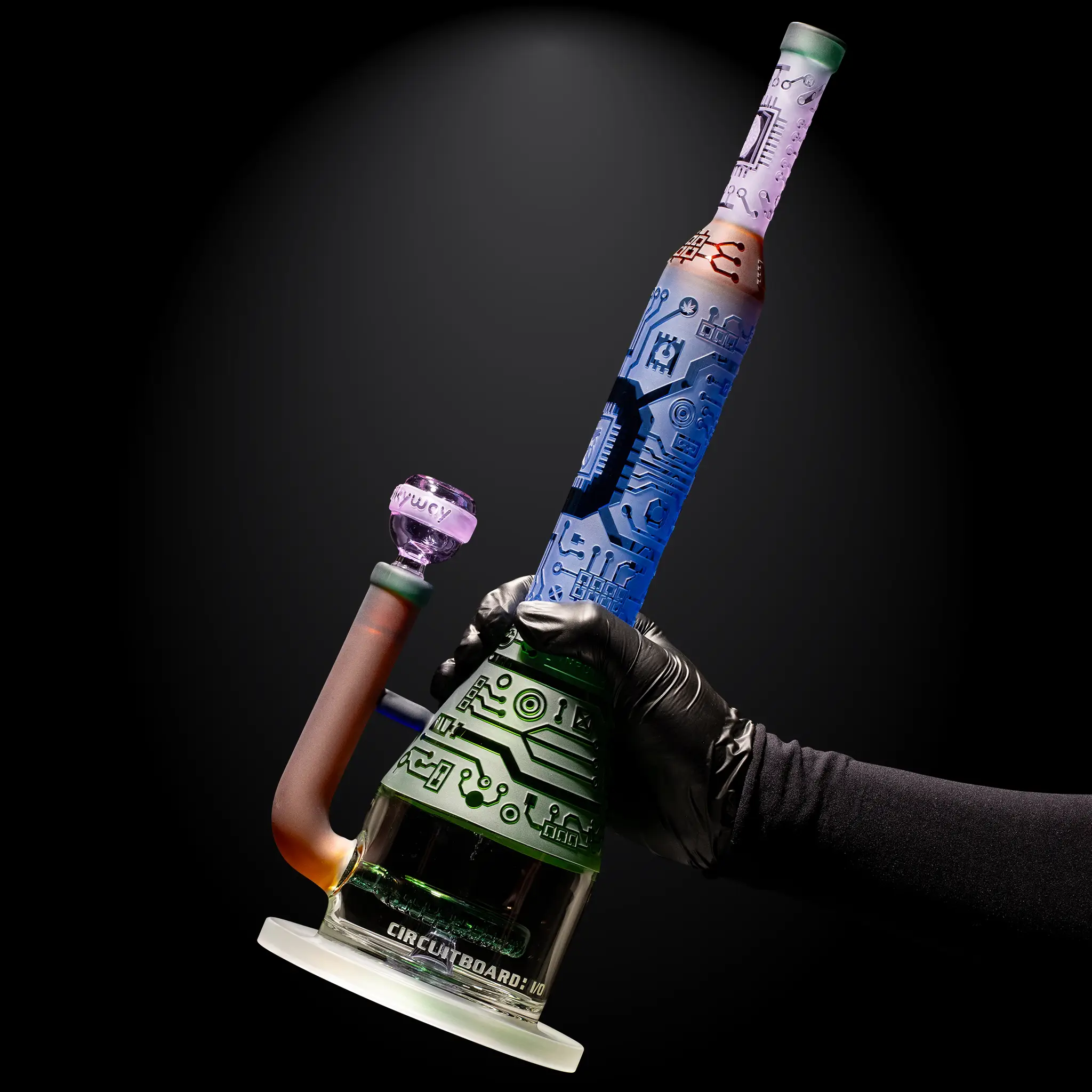 Milky Way Glass Circuitboard: I/O 16" Water Pipe (Multicolor) - Image 4