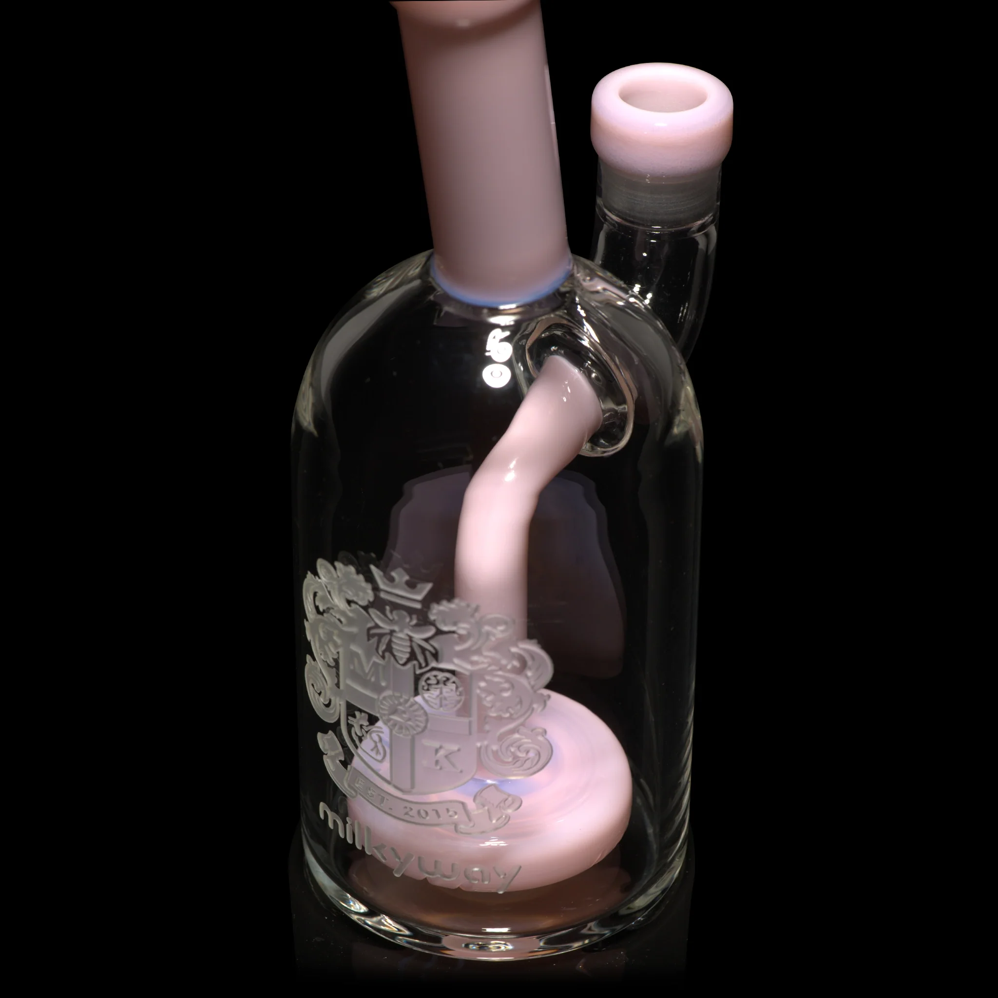 Milky Way Glass Coat of Arms 7″ Dab Rig (Pink) - Image 4