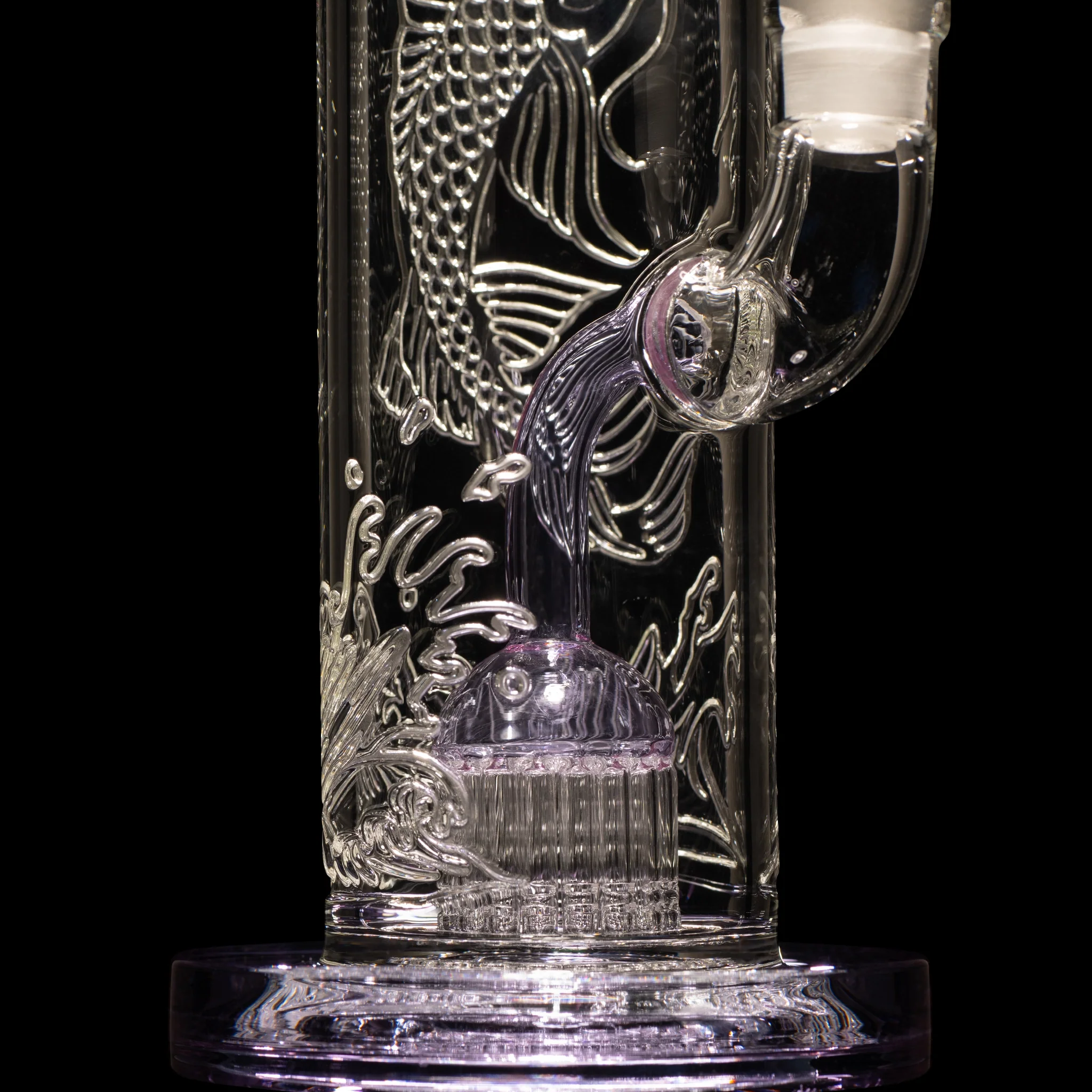 Milky Way Glass Koi Carp 10.5" Water Pipe (Purple) - Image 3
