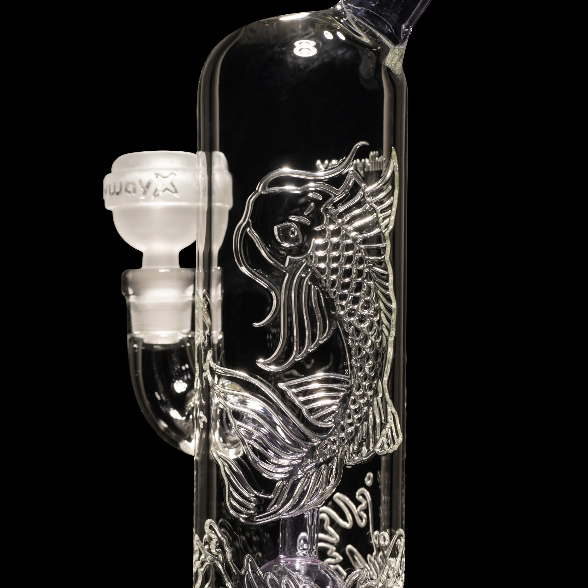 Milky Way Glass Koi Carp 10.5" Water Pipe (Purple) - Image 4