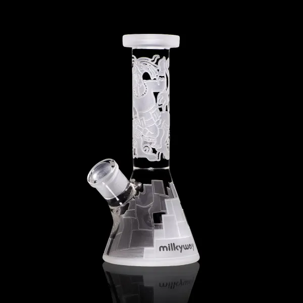 Milky Way Glass Maya Fort Mini Beaker Bong (Clear)