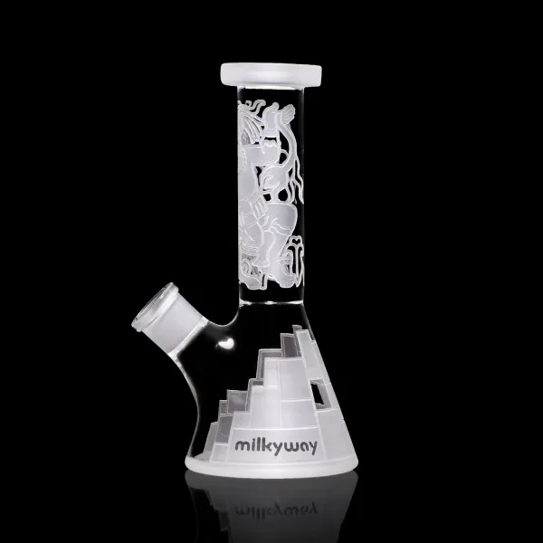 Milky Way Glass Maya Fort Mini Beaker Bong (Clear) - Image 2