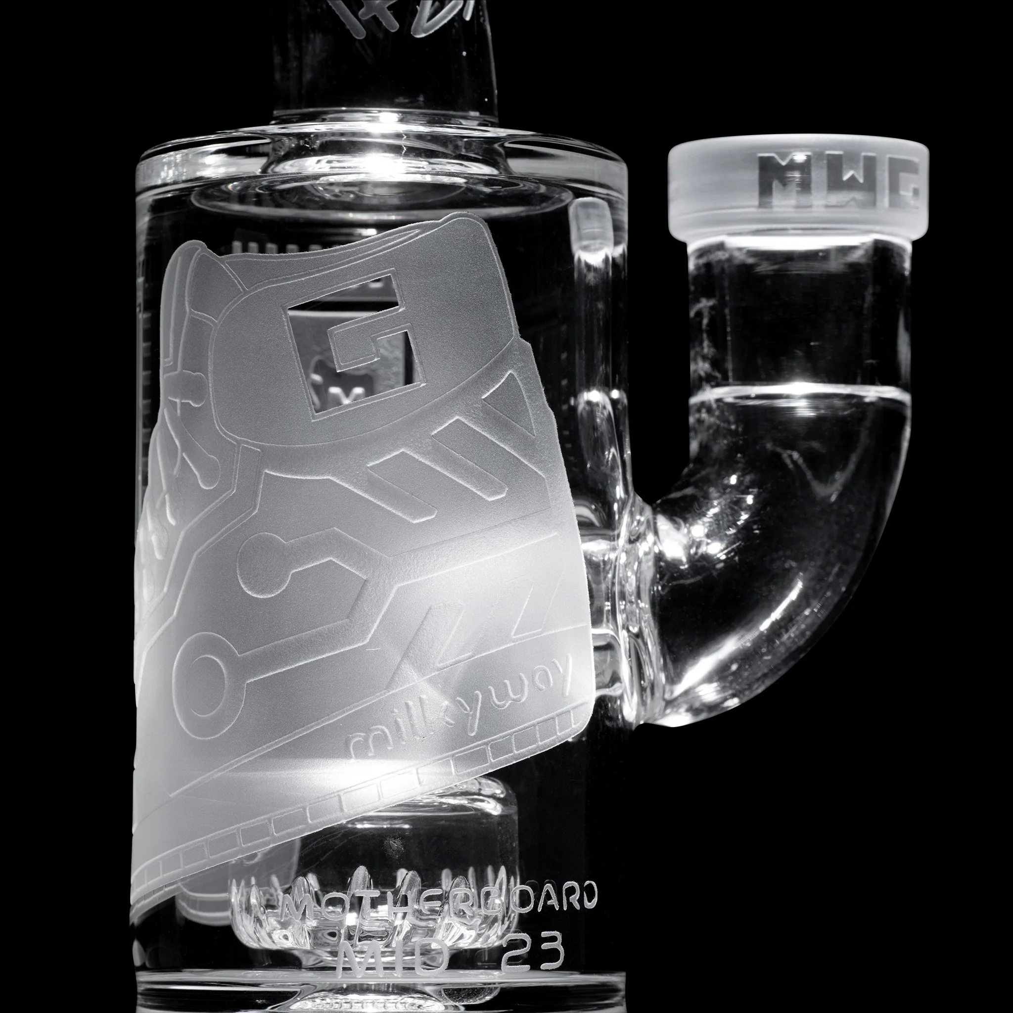 Milky Way Glass Motherboard Mid 6" Dab Rig (Clear) - Image 3