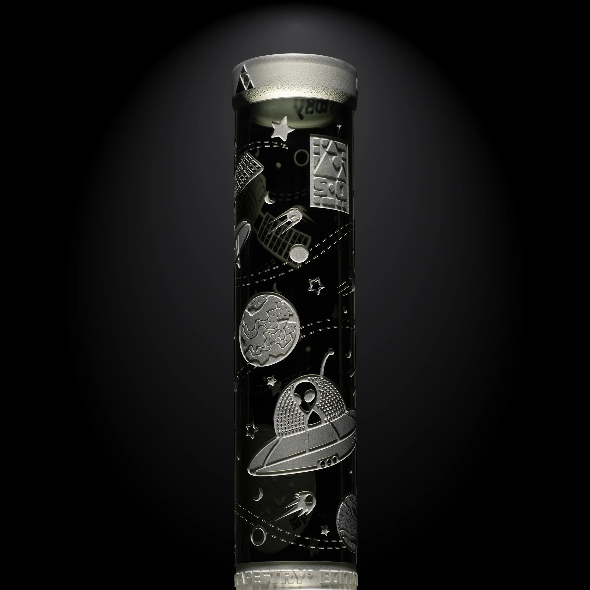 Milky Way Glass Space Odyssey: 4001 AD 14″ Beaker Bong (Smoke) - Image 3